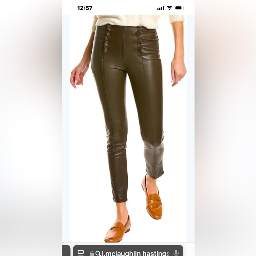 J.McLaughlin Hastings Black Faux Leather pants